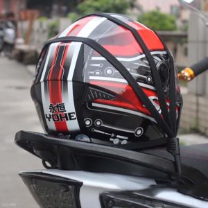60cm Universal Motorcycle Strength Retractable Helmet Luggage Elastic Rope Strap with 2 Hooks