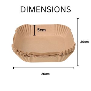 🍤 Air Fryer Parchment Paper Liners 50pcs | Premium FDA ISO FSC Approved ✅ | Non-Stick Oil Resistant Baking Paper | Disposable Tray Sheets | SG Ready Stock 🇸🇬 | Easy to Clean Up | Thick | Tear-Proof | Fast Shipping