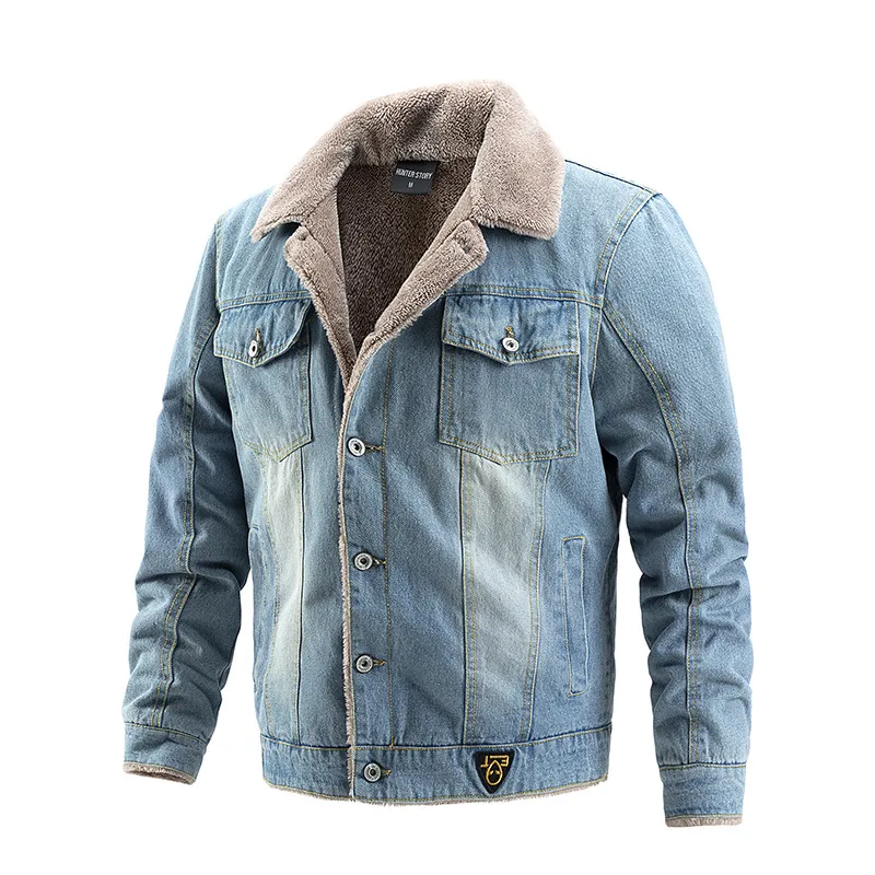 Mens jean jacket with wool lining best sale