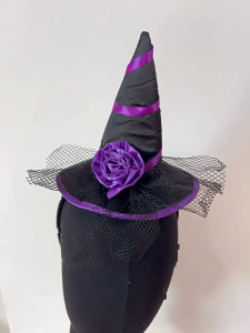 Mysterious Witch Charm Hairband Halloween Theme Hair Decoration With Nonslip Design For Family Costume Fun