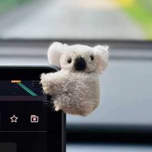 Klip Rambut Koala Comel 🐨 Plush Hair Clip Cute Koala Design Aksesori Rambut Fluffy Claw Clip Ringan ✨