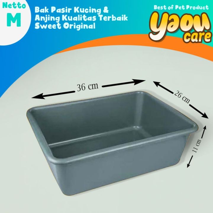 Bak Pasir Kucing Size M Cat Litter Box 36 26 11 Lazada Indonesia