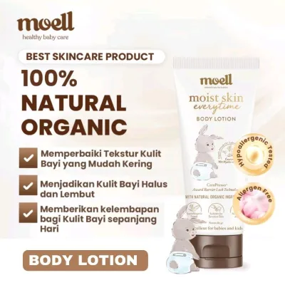 Moell Body Lotion | Hair Lotion | Body Wash | Shampo Bayi | Sunscreen Anak Natural Organik Halal BPOM