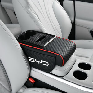 Chất liệu da PU đệm tựa tay ô tô tổ chức pad với ngăn để cốc & hộp đựng khăn giấy đa chức năng xe cho BYD Atto 3 Dolphin E6 tang con dấu phụ kiện nội thất