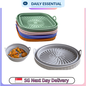 【DAILY ESSENTIAL】 Foldable Silicone Air Fryer Liner in Round and Square Shapes