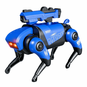 DJDK with Light Electric Robot Dog Intelligent Walking Sound Effects Mechanical Dog Simulation Light Music Bionic Robot Dog Children Gifts