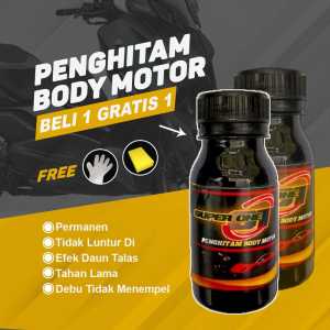 BELI 1 GRATIS 1 PENGHITAM BODY KASAR MOTOR MOBIL PERMANEN  SUPER BLACK ONE