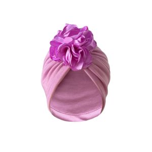 LITTLEX Đàn hồi Mũ turban nữ Màu đơn sắc Hoa lớn Khăn trùm đầu Hồi giáo Thư thái tự nhiên Khăn quấn đầu Phụ kiện tóc