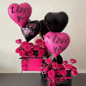 1Pcs 18 Inch Heart Balloons I Love You Happy Birthday Wedding Supplies Party Decorations for Women Wedding Prop Party Balloon Wedding Birthday Party Decorations
