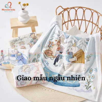 Chăn lông sữa Bubble Tree 120x150cm cho bé mền đắp trẻ em mùa đông mềm mịn ấm áp - Monnie Kids
