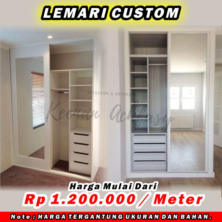 LEMARI PAKAIAN CUSTOM MULTIPLEK BLOKBOARD HPL | Lazada Indonesia