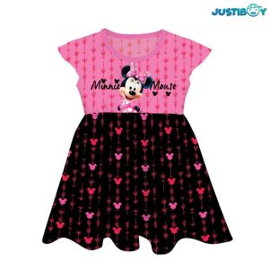 Baju Anak Perempuan Minnie Mouse Lengan Pendek / Daster Anak Karakter Umur 4 - 10 Tahun [ABEL]