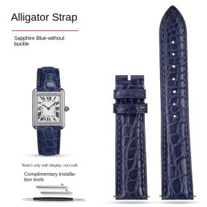 16 18mm 20mm nam và nữ Vòng đeo tay cho Cartier Da thật Dây đeo đồng hồ Chìa khóa xe tăng Phải London Solo da cá sấu Dây đeo đồng hồ2026