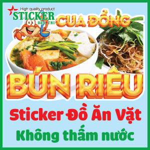 🔥🔥🔥 Miếng Dán Decal Trang Trí Quán Xe Bán Bánh Canh Cua Bánh Canh Ghẹ Bún Ốc Bún Riêu Canh Bún... Chống Nước.