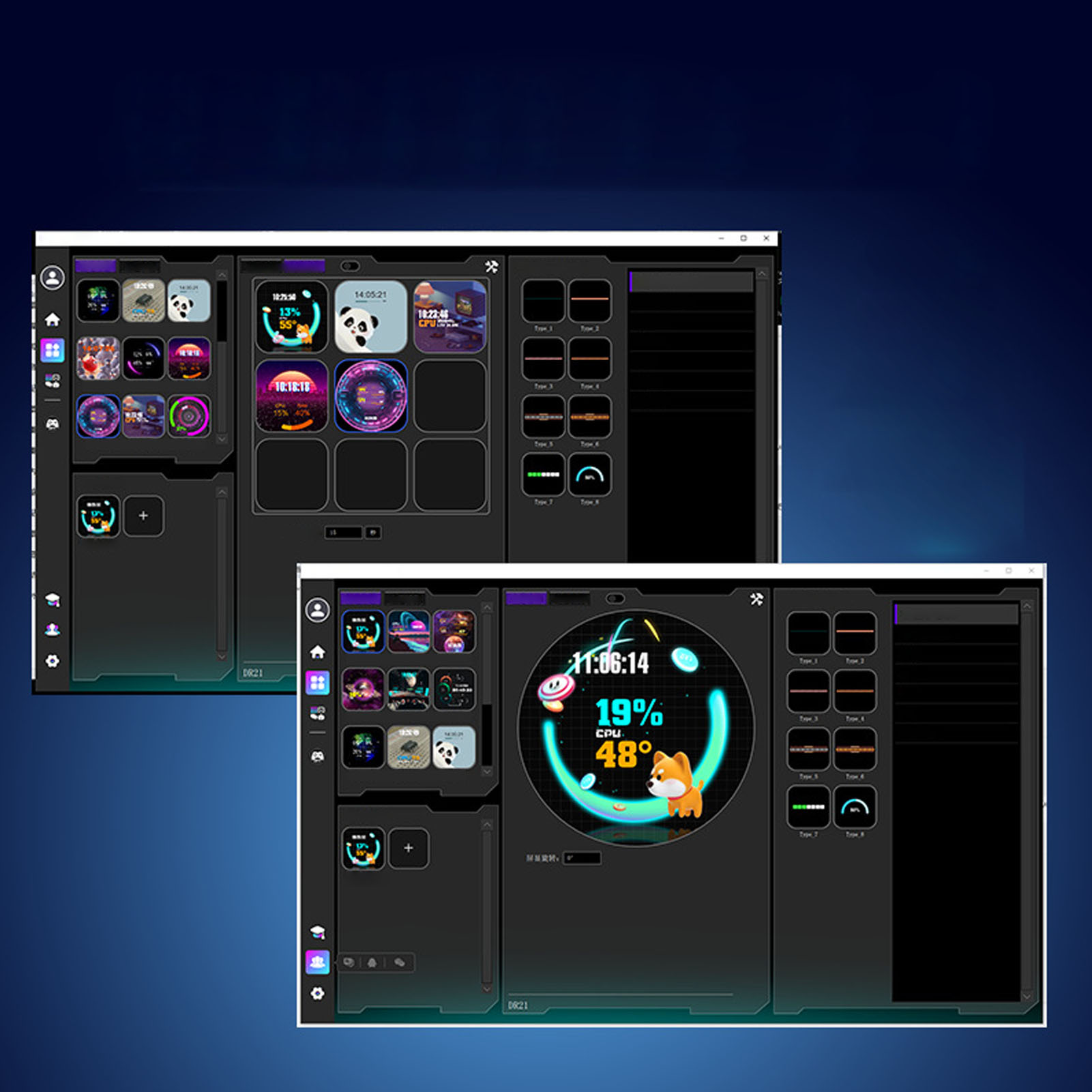 CPU Cooler Lcd Display RGB 2.1 Inch Computer Temperature Display for Gaming