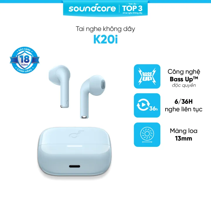 Tai nghe bluetooth Semi In-Ear soundcore K20i | Siêu gọn nhẹ | Chống nước IPX5 | AI Translation | BigBuy360 - bigbuy360.vn Tai nghe bluetooth Semi In-Ear soundcore K20i | Siêu gọn nhẹ | Chống nước IPX5 | AI Translation | BigBuy360 - bigbuy360.vn