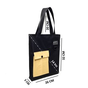 ToteBag Pria Wanita Bahan Kanvas Tas Jinjing Pria Model Kasual Penutup Resleting Dely Project (MINI)