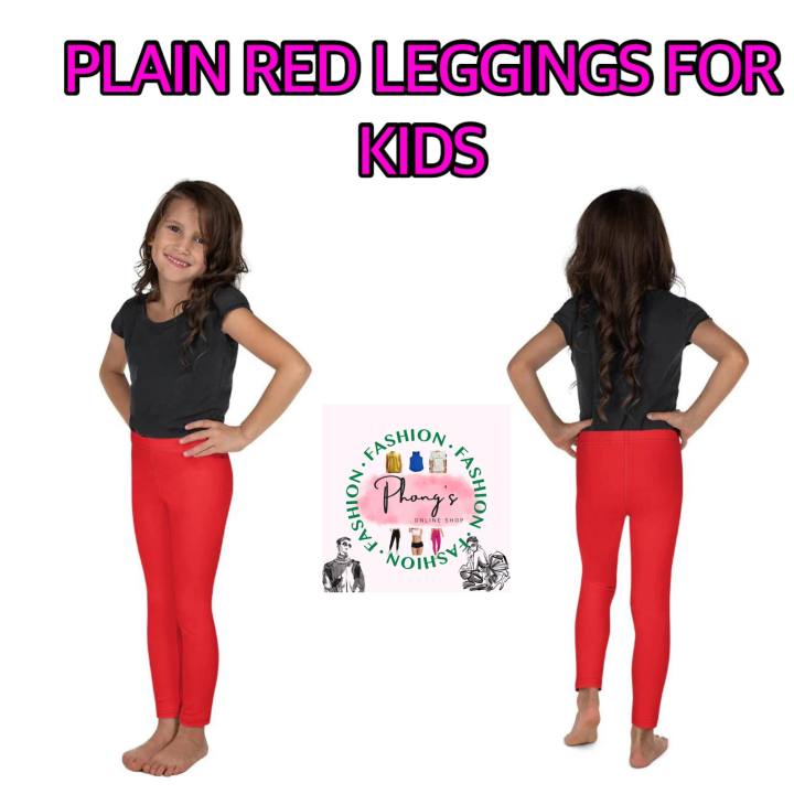 RED LEGGINGS FOR KIDS GIRLS