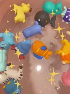 ของเล่นน้ำว่ายน้ำสัตว์น่ารัก 13 ชิ้น ลอยน้ำยางนุ่มสีสันสดใส เสียงบีบ ของเล่นอาบน้ำส่งเสียงดังเอี้ย สำหรับของเล่นอาบน้ำเด็ก เด็กหญิง เหลือง เด็กผู้ชาย