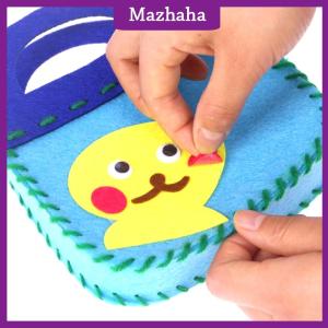 Mazhaha 8Pcs Kids Sewing Kit DIY Felt Sewing Kits Preschool Educational Toys Craft Felt With Safety Needle For Boys Girls Beginners