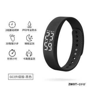 ZGO Electronic Kis Smart Watch Middle School Student Sports Pedometer Chronograph Alarm Clock Waterproof Childrens Watch 663X