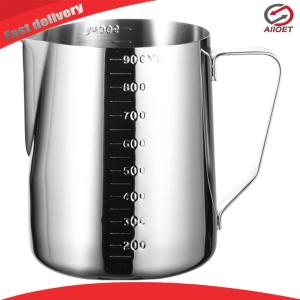 【Alloet】 Premium 600ml Stainless Steel Milk Pitcher for Frothing Milk and Coffee Art in Kitchen