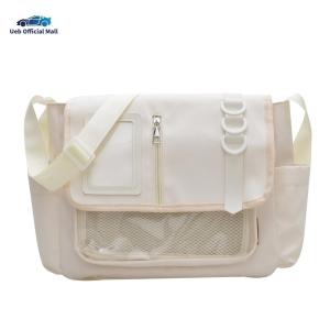 Ueb Official Mall ✪Y2K Japanese School Bag Solid Color Itabag Transparent Shoulder Bag Lightweight for Women Casual Daily Travel