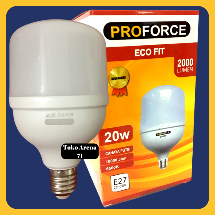 PROFORCE ECO FIT Lampu LED 20W 20 Watt SNI Resmi Hemat Energi Cahaya ...