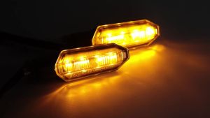 Đèn tín hiệu LED xe máy 12V hai màu DRL màu hổ phách đèn tín hiệu nước chảy cho Honda CB150R CRF250L ADV150