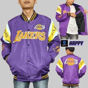 HAPPY Basketball Varsity Los Angeles Lakers Purple Full Bordir Edisi Terbaru