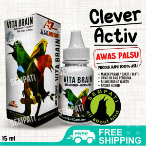 SEMPATI Vita Brain Alami Bird Care Vitamin Burung Meningkatkan Kecerdasan Kepintaran Konsentrasi Nutrisi Anti Stress VTAVBAA
