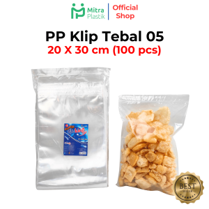 Plastik PP Klip 20x30 Tebal 50 Micron Kemasan Snack BluKing Zip Lock Zipper 20 x 30 Bungkus Keripik Kacang Cemilan Basreng