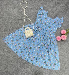 Jimmedy.id - Dress Anak Perempuan Bunga Bahan Crincle Premium Untuk Umur 3 - 7 Tahun