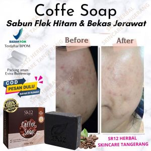 COFFEE SOAP SABUN KOPI  SR12 / SABUN WAJAH FLEK HITAM DAN BEKAS JERAWAT