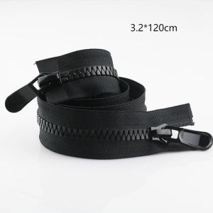 8# 80/120cm Double Head Zipper Resin Zipper Coat Open-End Long Zip Lock Garment Sewing Supply