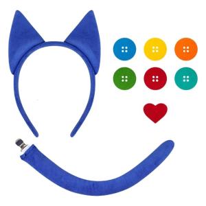 Cats Costume Accessories Cats Ear Headband Tail Halloween Cats Costume Accessories for Kid Girl Women Halloween Cosplay