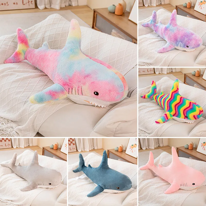 JOJO CASTLE Giant Shark Plush Toy Soft Stuffed Speelgoed Animal
