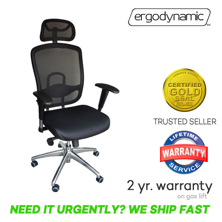 Ergo Dynamic Ergodynamic EHC-80 Omega 2 Executive Mesh Chair w/ headrest, pneumatic ...