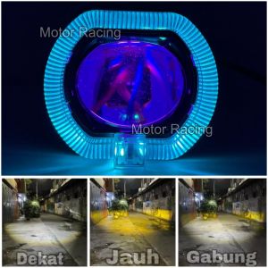 Projie Biled Cut Off mini 2.5 INC Jauh Dekat 30watt Waterproof plus devil ungu C943