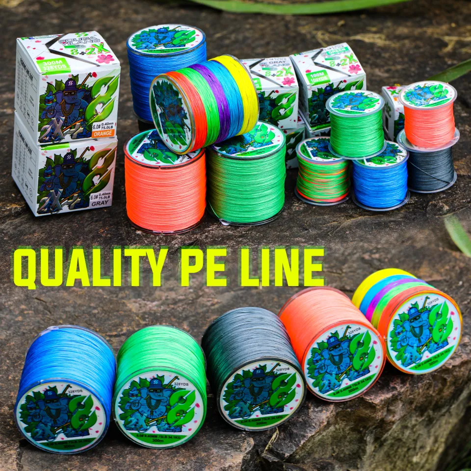Fishing Line 100M 300M 8 Strands Braided 5 Color Super Strong PE
