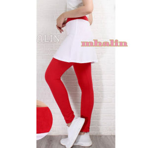 Rok Celana SEnam Wanita Merah Putih - Lejing Rok Putih Merah