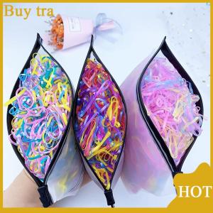 [Buytra] 1000pcs Girls Colourful Disposable Rubber Band Elastic Hair Bands Headband Children Ponytail Holder Bands For Kids Accessories