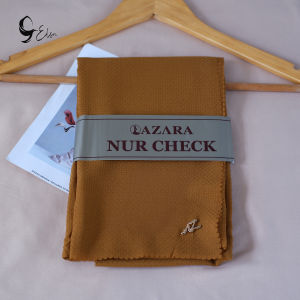 Hijab Segiempat Voal Nur Check Woffle Azara Tepi Laser Cut
