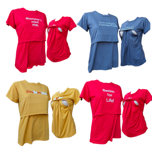 Kenya 910 Breastfeeding STATEMENT Blouse "Stay BeYOUtiful" & "Beauty Within". 100% cotton Spandex with detailed statement print for affordable price.