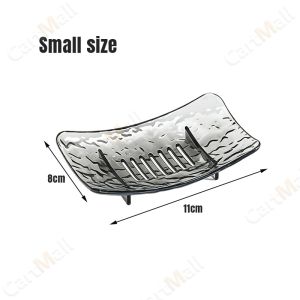 Plastic Soap Dish Drain Hole Non‑Slip Base Soap Holder Tray For Bathroom Home Gym Travel
