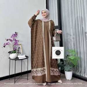 Kaftan Sakina Premium Rayon Ekslusif Super Jumbo Busui Dress Wanita Muslim Nyaman Panjang Tebal