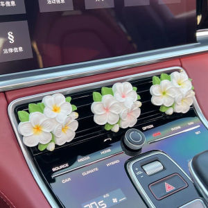 น้ำหอมปรับอากาศรถยนต์ น้ำหอมระบายอากาศ ฤดูร้อน หรูหรา สดชื่น ตกแต่งดอกพลูเมเรีย หินกระจายกลิ่นหอม กลิ่นหอมยาวนาน