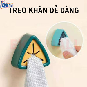 Dụng cụ treo khăn giữ khăn dán tường nhà bếp nhà tắm nhỏ gọn tiện dụng