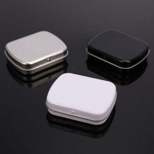 [Eqrbtl] Survival Kit Small Empty Metal Black Flip Storage Box Case For Key Candy