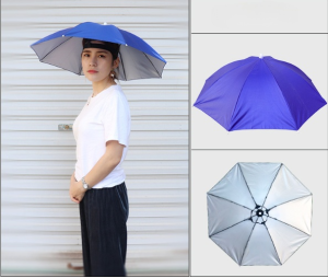 ChoiFoo Summer Head Mounted Umbrella Cap Big Brimmed Sun Hat Sunshade And Rain Cover Dual-use Hat Street Vendor Umbrella Hat Outdoor Fishing And Hiking Sun Hat